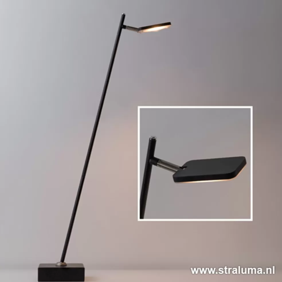 Fashion Straluma Staande leeslamp Blok zwart incl.dimmer