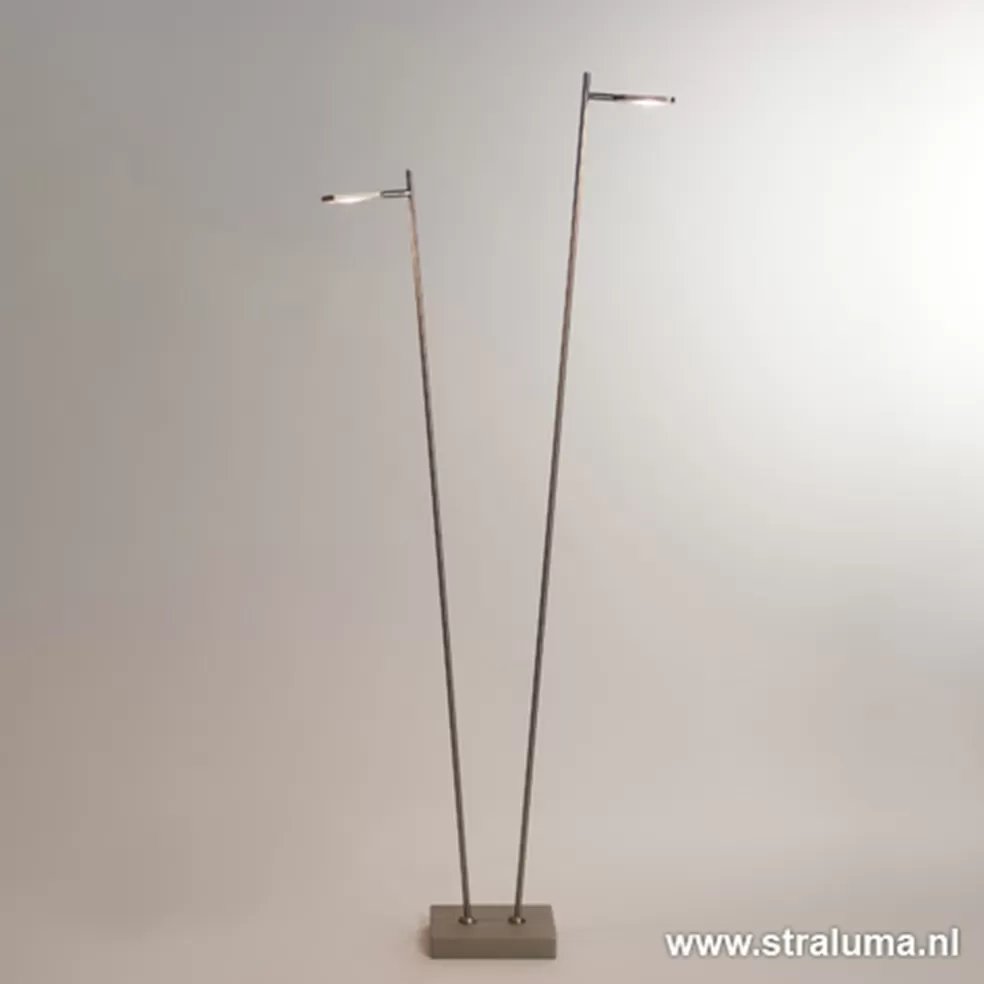 Clearance Straluma Staande vloerlamp led 2 lichts staal