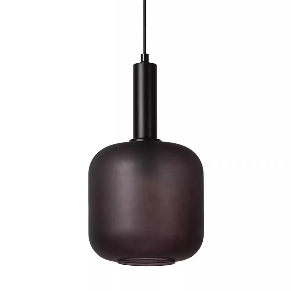 Cheap Straluma Stoere hanglamp zwart met mat zwart glas