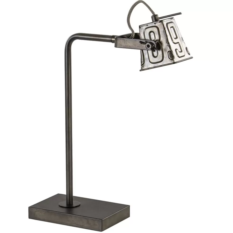 Clearance Straluma Stoere industriele tafel/bureaulamp black steel