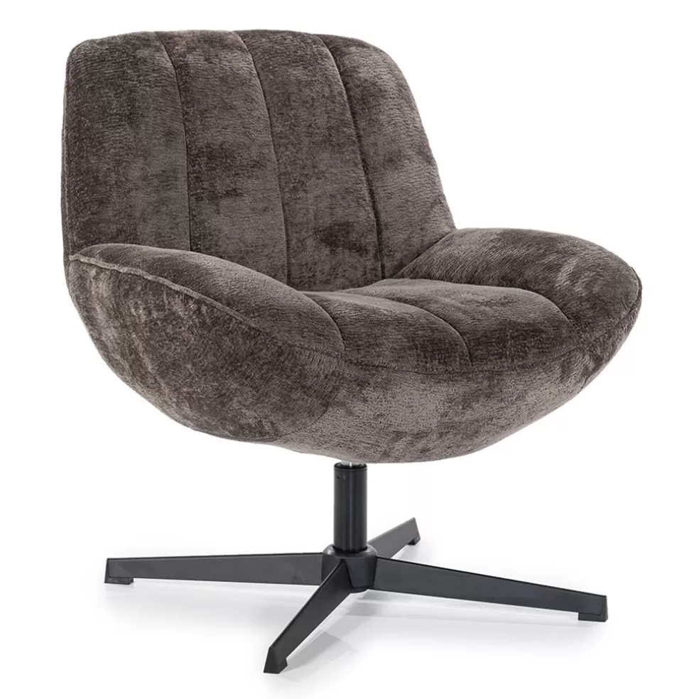 Cheap Straluma Stoffen fauteuil Derby bruin draaibaar