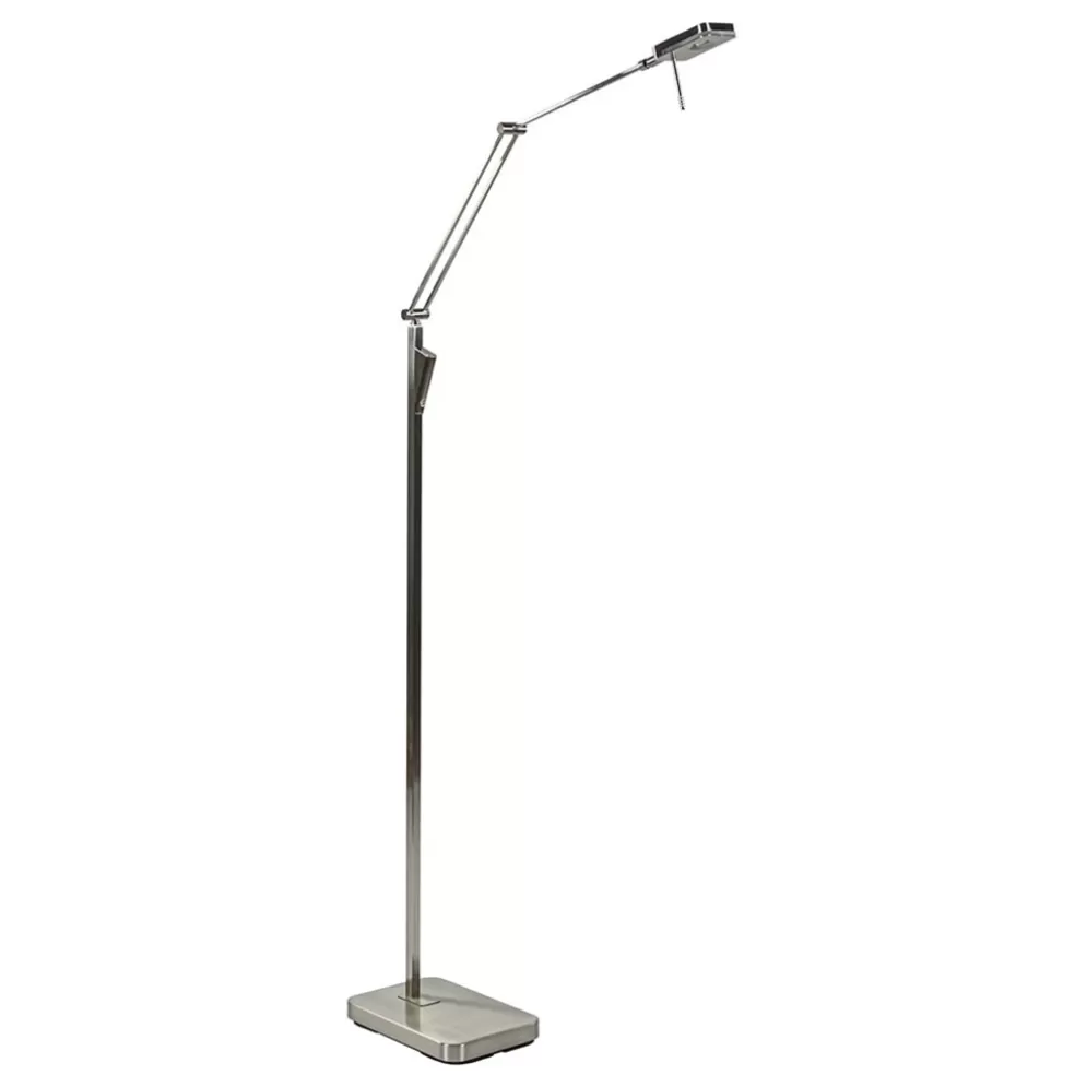 Discount Straluma Strak klassieke leeslamp nikkel met dimbaar LED