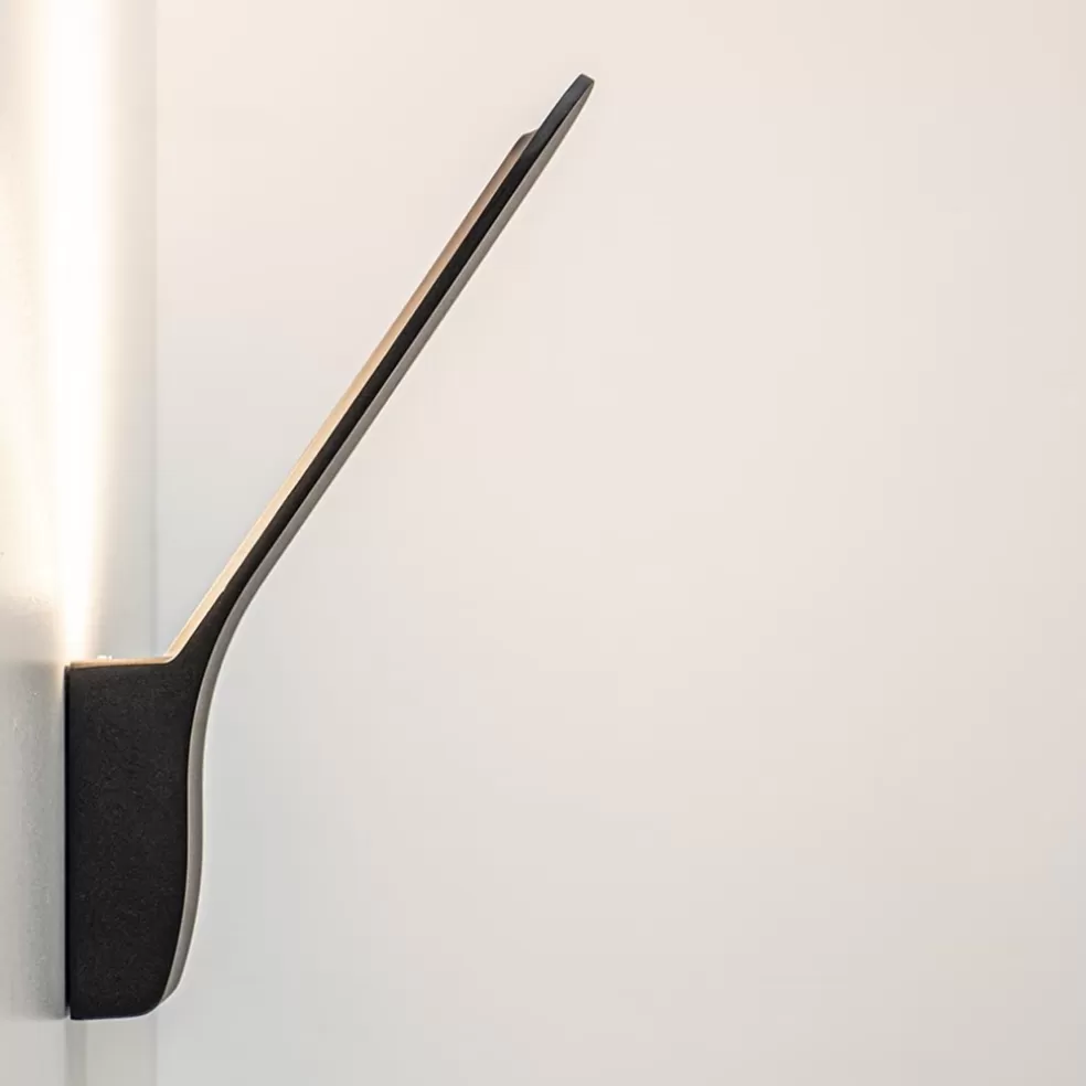 Hot Straluma Strakke design LED buitenlamp zwart wand