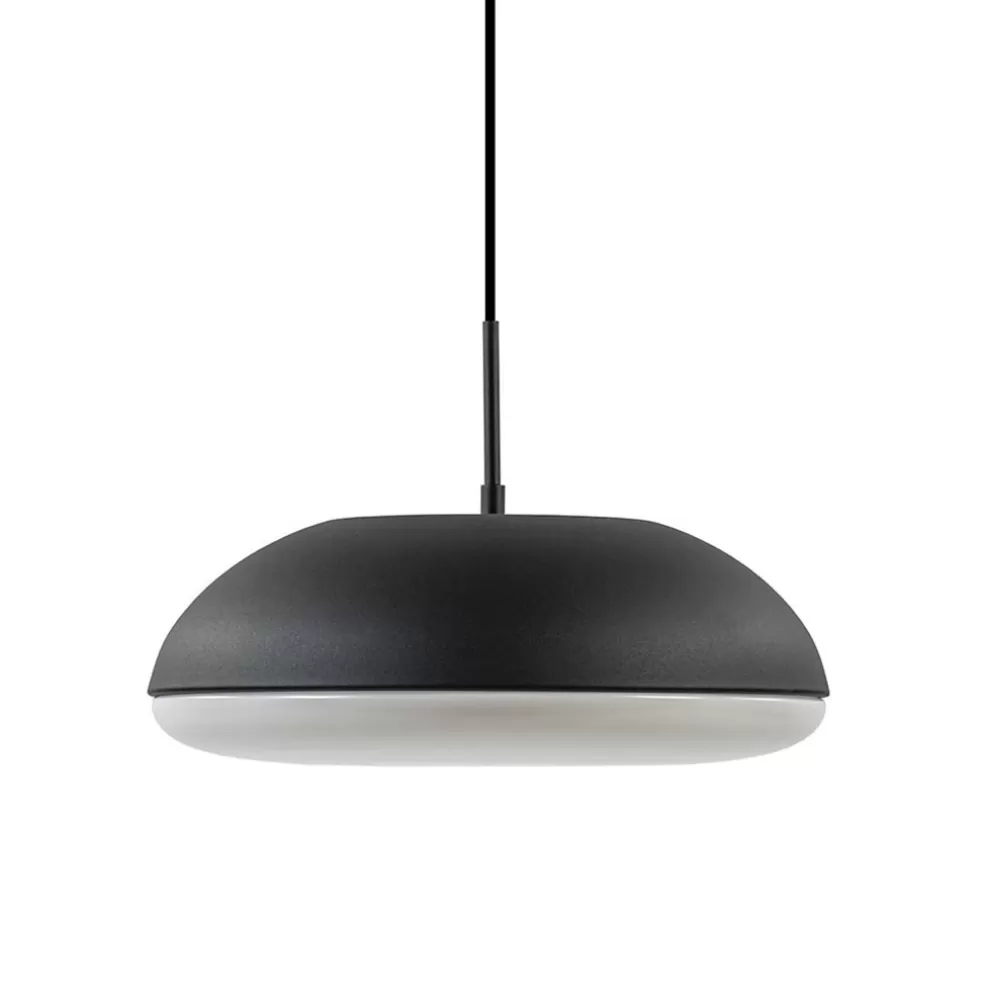 Best Straluma Strakke ronde hanglamp koepel mat zwart 38 cm