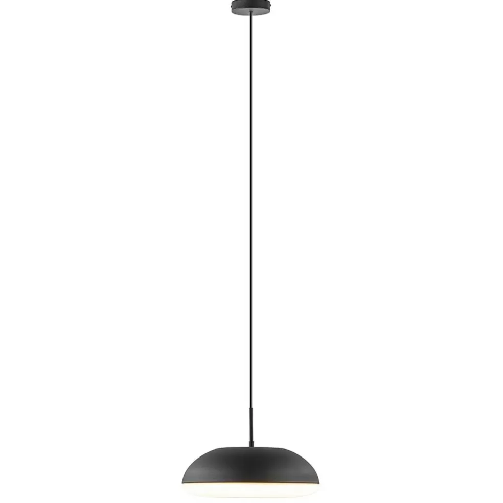 Best Straluma Strakke ronde hanglamp koepel mat zwart 38 cm