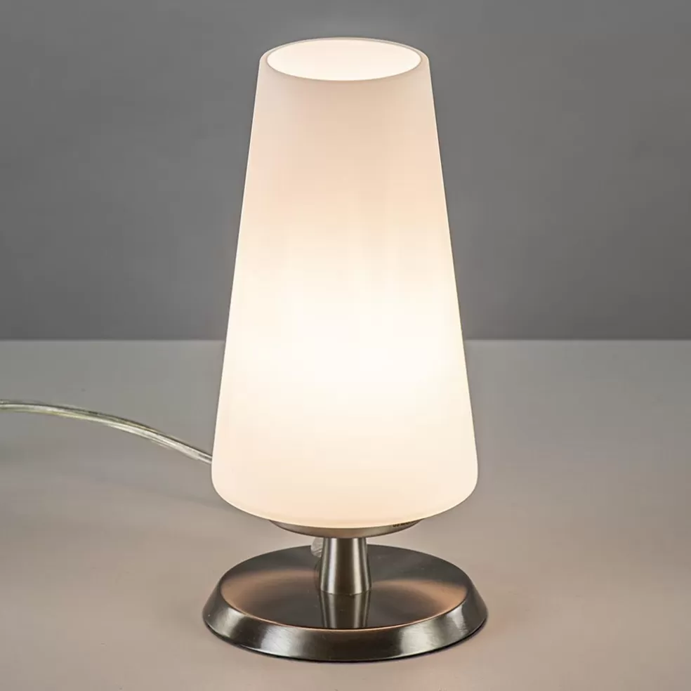 Best Straluma Tafellamp nikkel/glas met touchdimmer