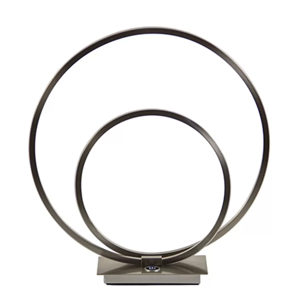 Discount Straluma Tafellamp ringen nikkel 3-st. dimmer