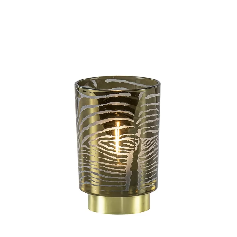 Discount Straluma Tafellamp Zebra grijs goud op batterijen Light & Living