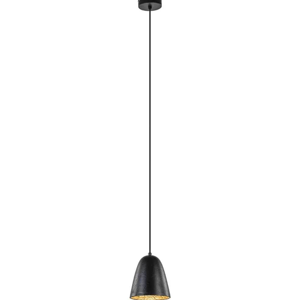 Outlet Straluma Trendy hanglamp Sumeri mat zwart met goud