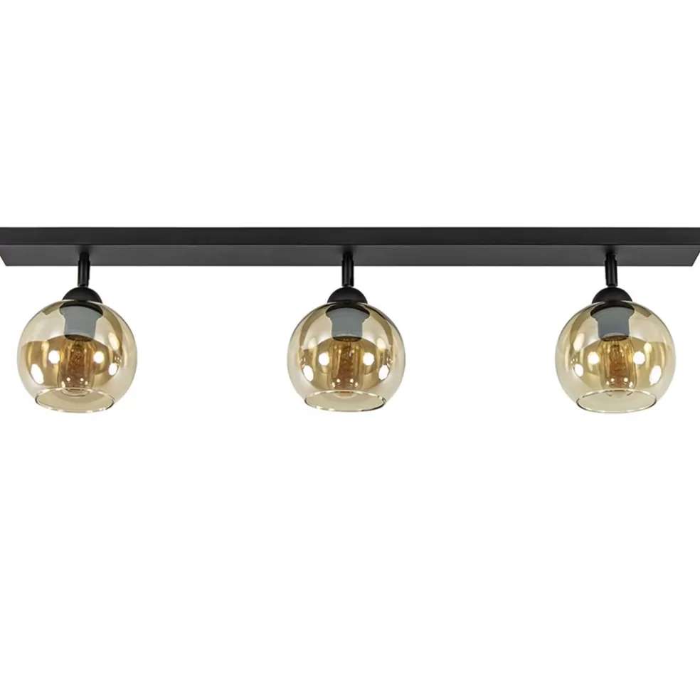 Cheap Straluma Verstelbare 3-lichts plafondlamp met amber glas