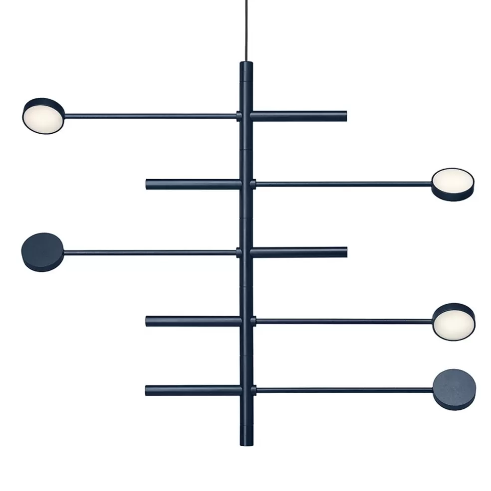 Best Straluma Verstelbare 5-lichts design hanglamp azuriet blauw