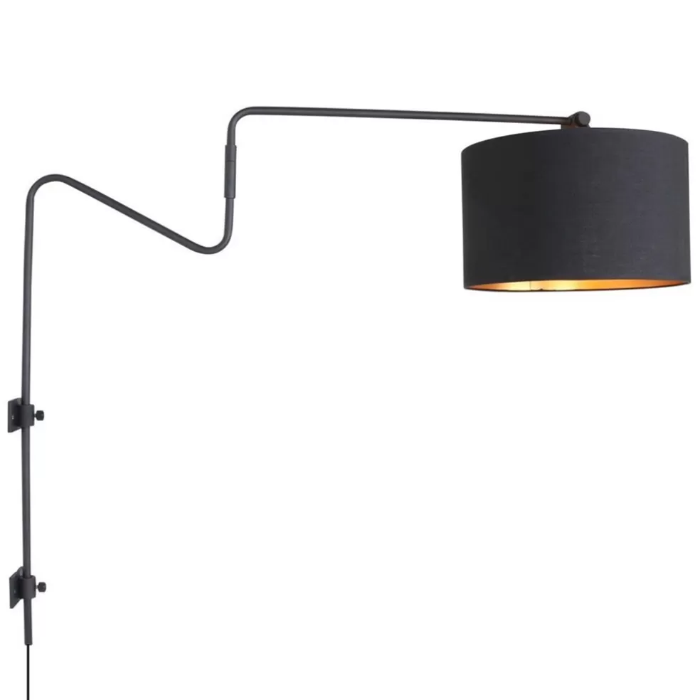 Sale Straluma Verstelbare wandlamp met zwart/gouden kap