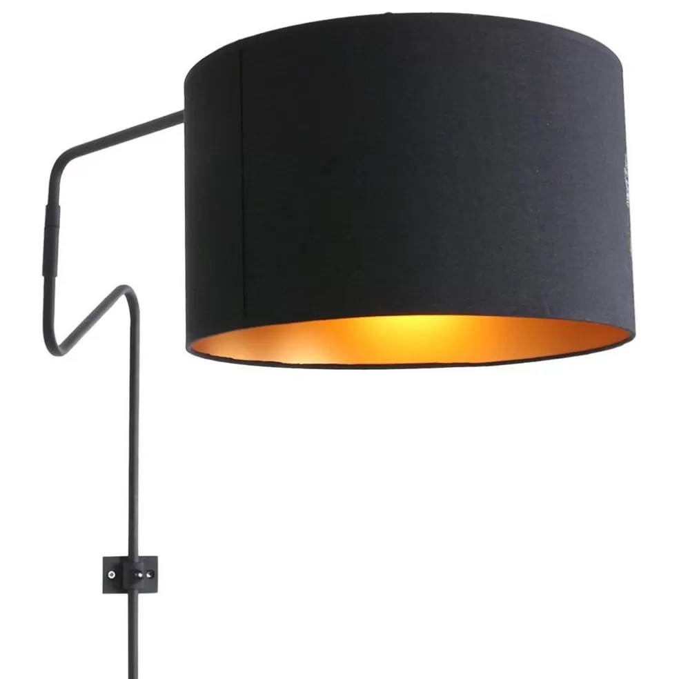 Sale Straluma Verstelbare wandlamp met zwart/gouden kap