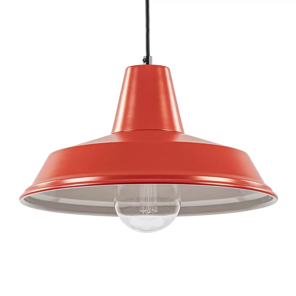 Cheap Straluma Vintage hanglamp rood met wit en zwart snoer