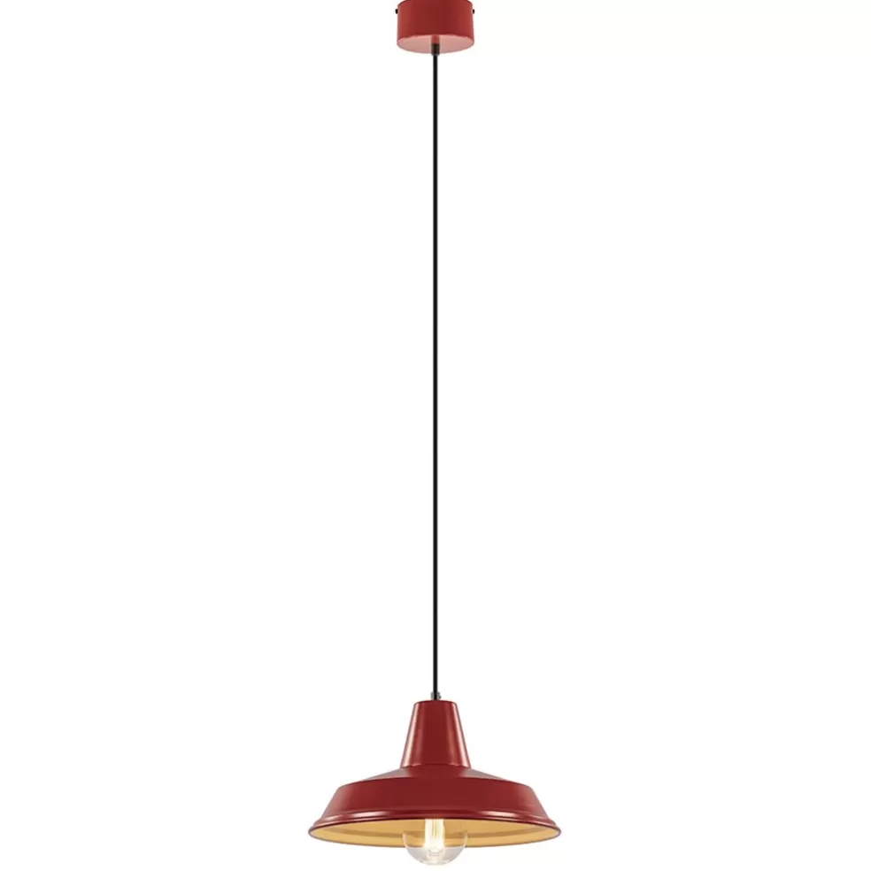 Cheap Straluma Vintage hanglamp rood met wit en zwart snoer