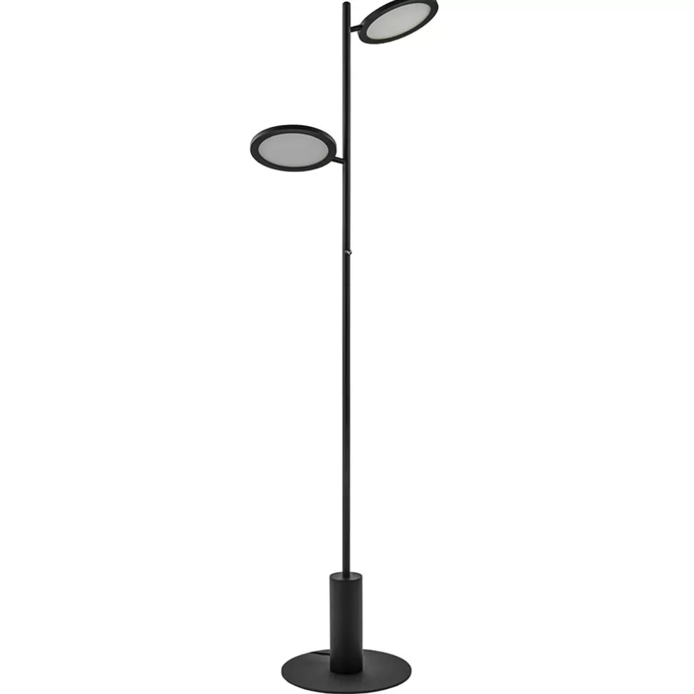 Shop Straluma Vloerlamp 2-lichts zwart inclusief 3-standen dimbaar LED