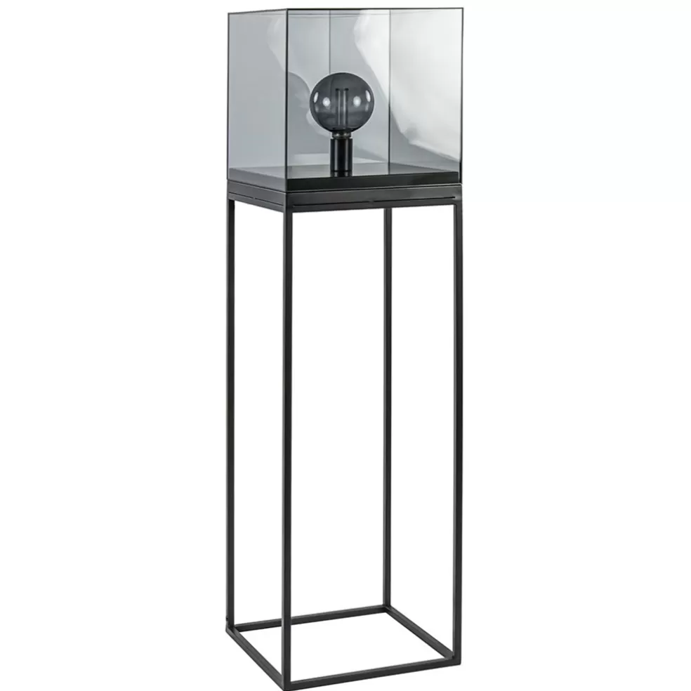 Fashion Straluma Vloerlamp Askjer kubus zwart/smoke glas