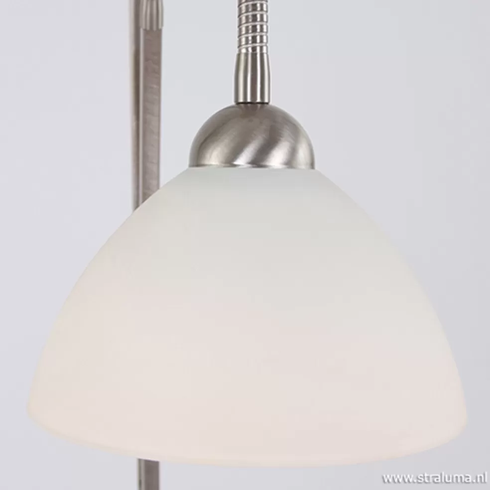 New Straluma Vloerlamp Capri staal/glas met leeslamp