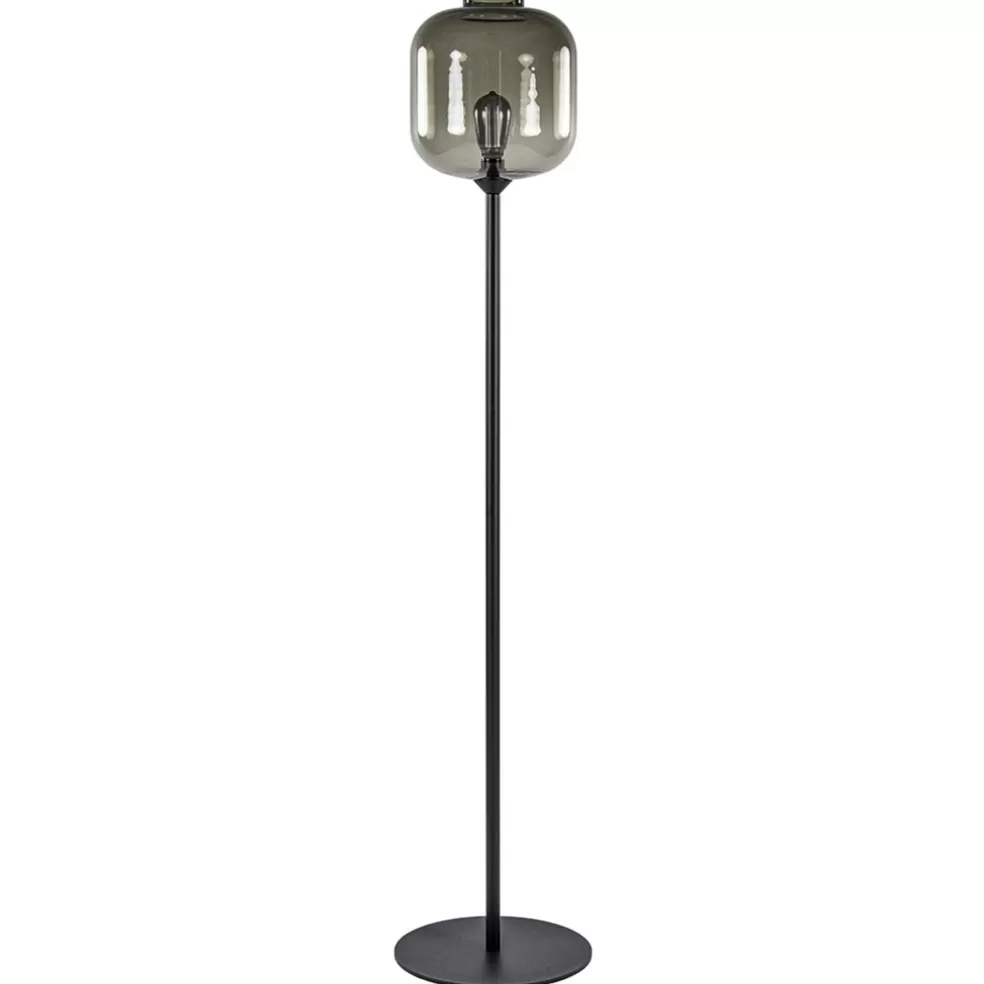 Hot Straluma Vloerlamp Lett zwart/smoke glas