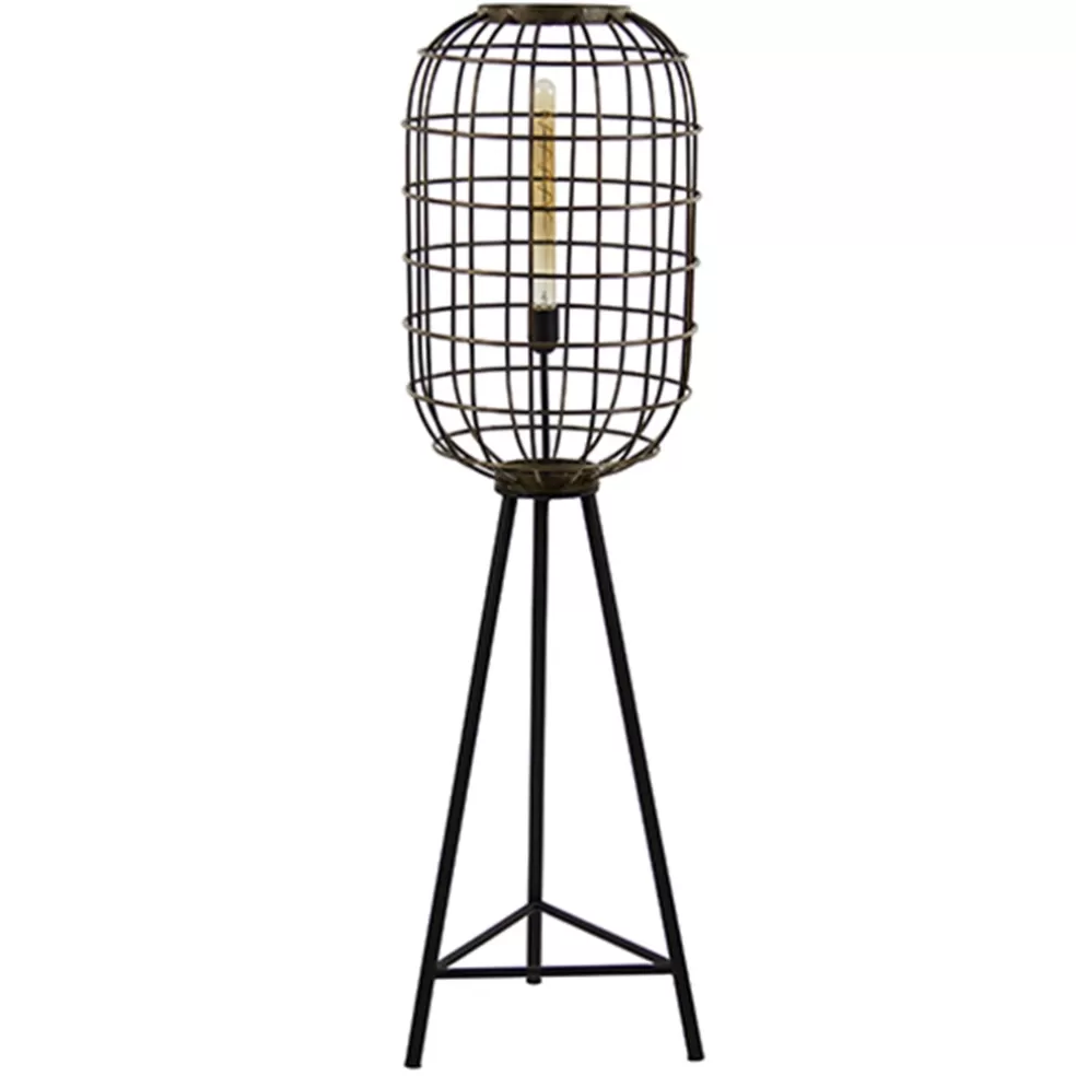 Cheap Straluma Vloerlamp oud-brons zwart kooi