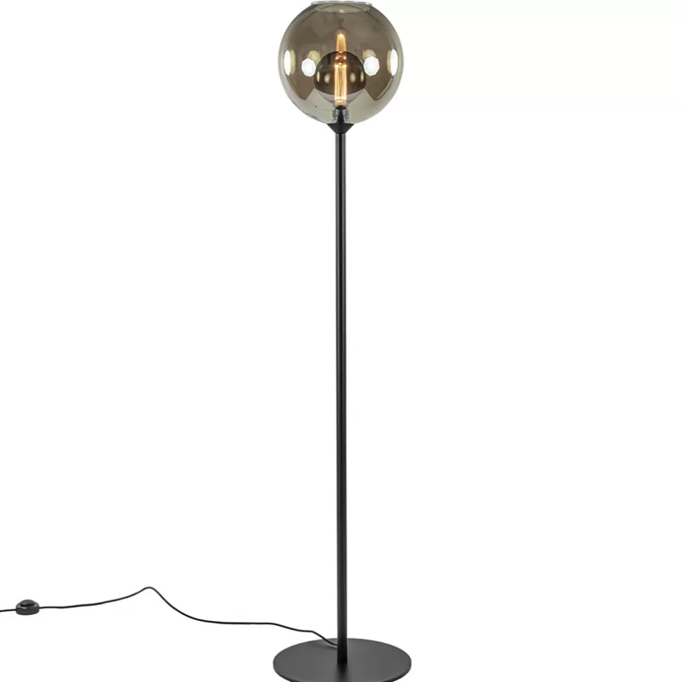 Clearance Straluma Vloerlamp zwart + smoke glas