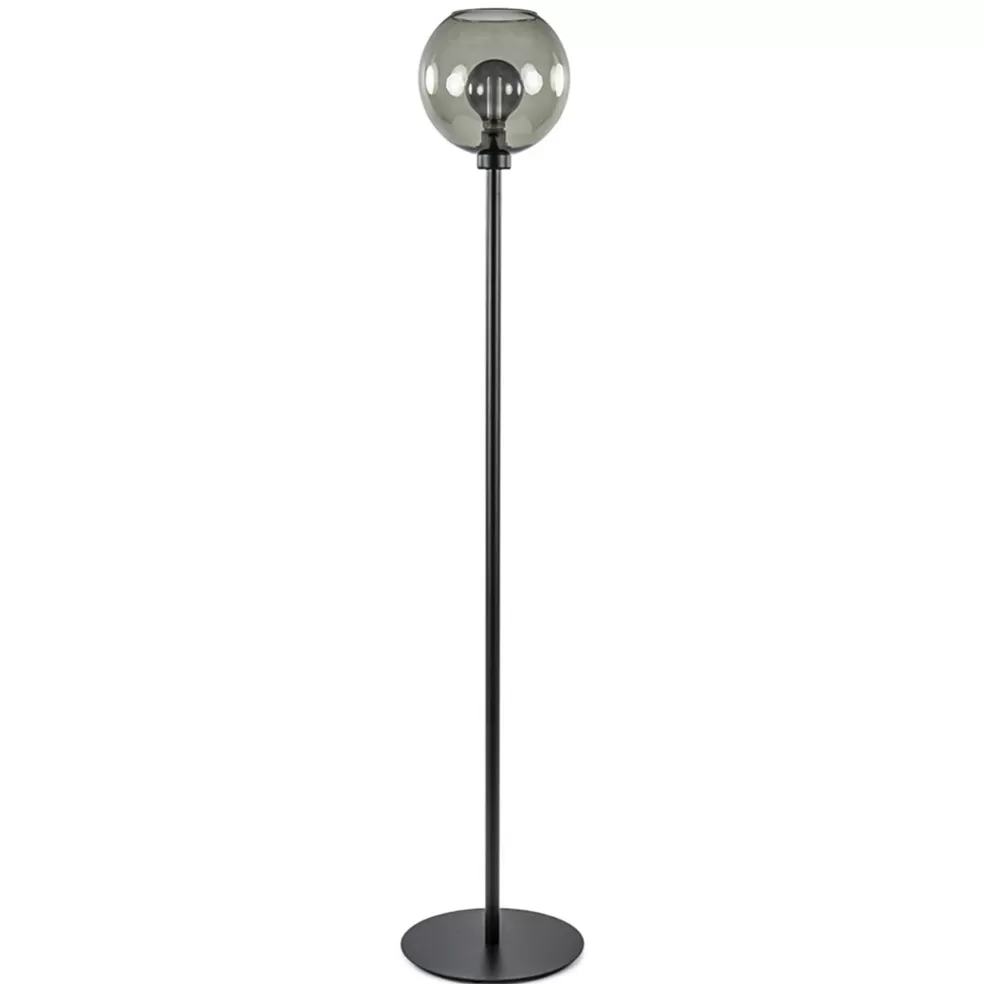 Flash Sale Straluma Vloerlamp zwart met smoke glazen kap