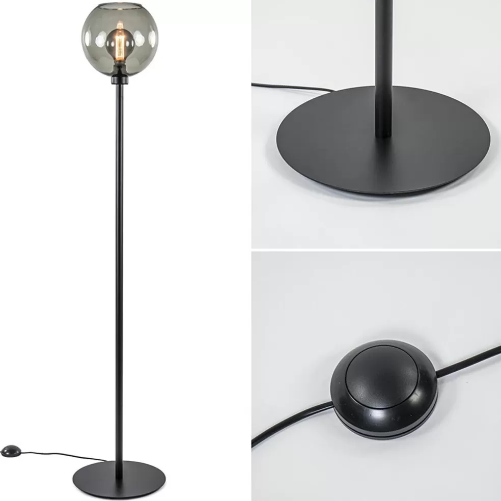 Flash Sale Straluma Vloerlamp zwart met smoke glazen kap