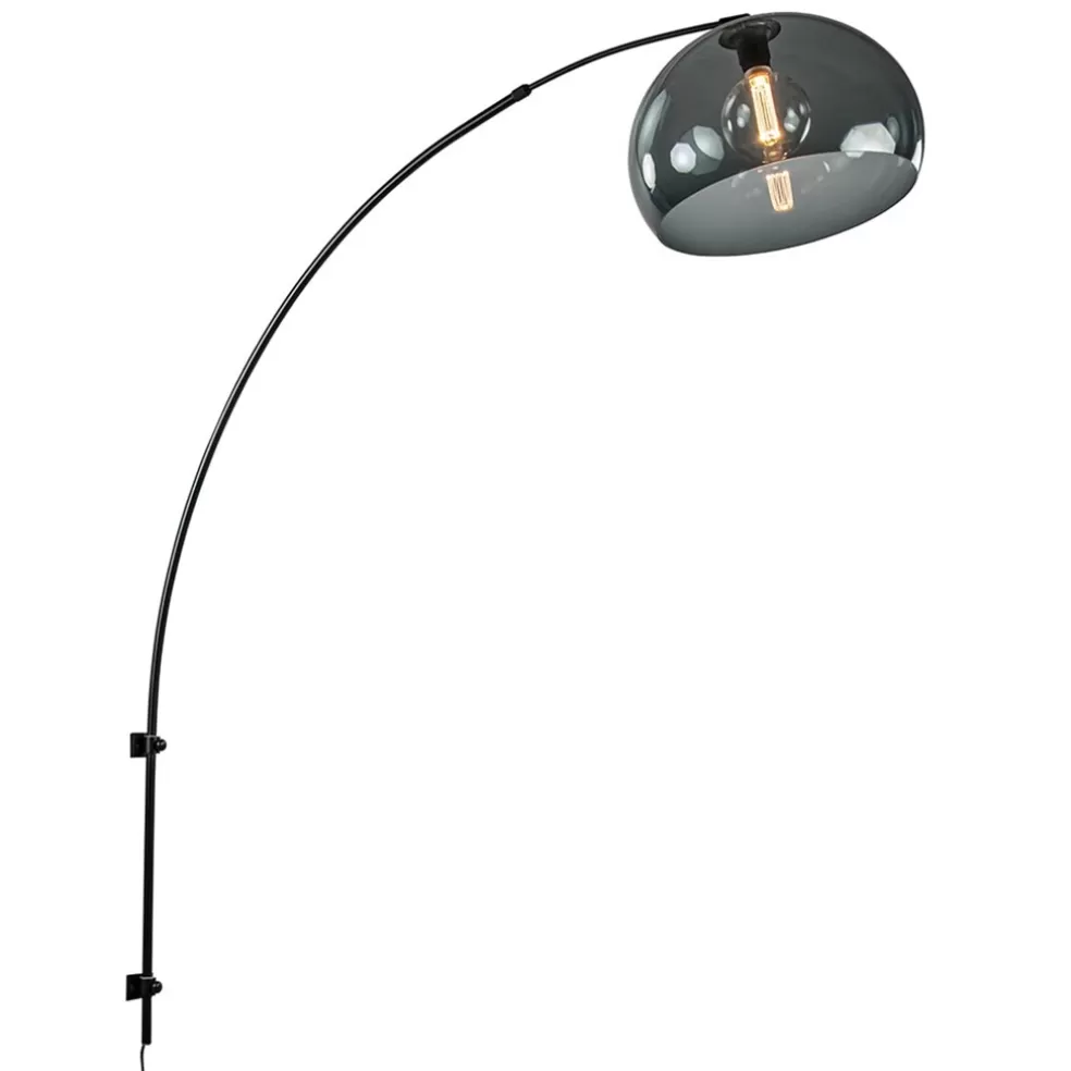 Hot Straluma Wandlamp boog met smoke plexibol kap