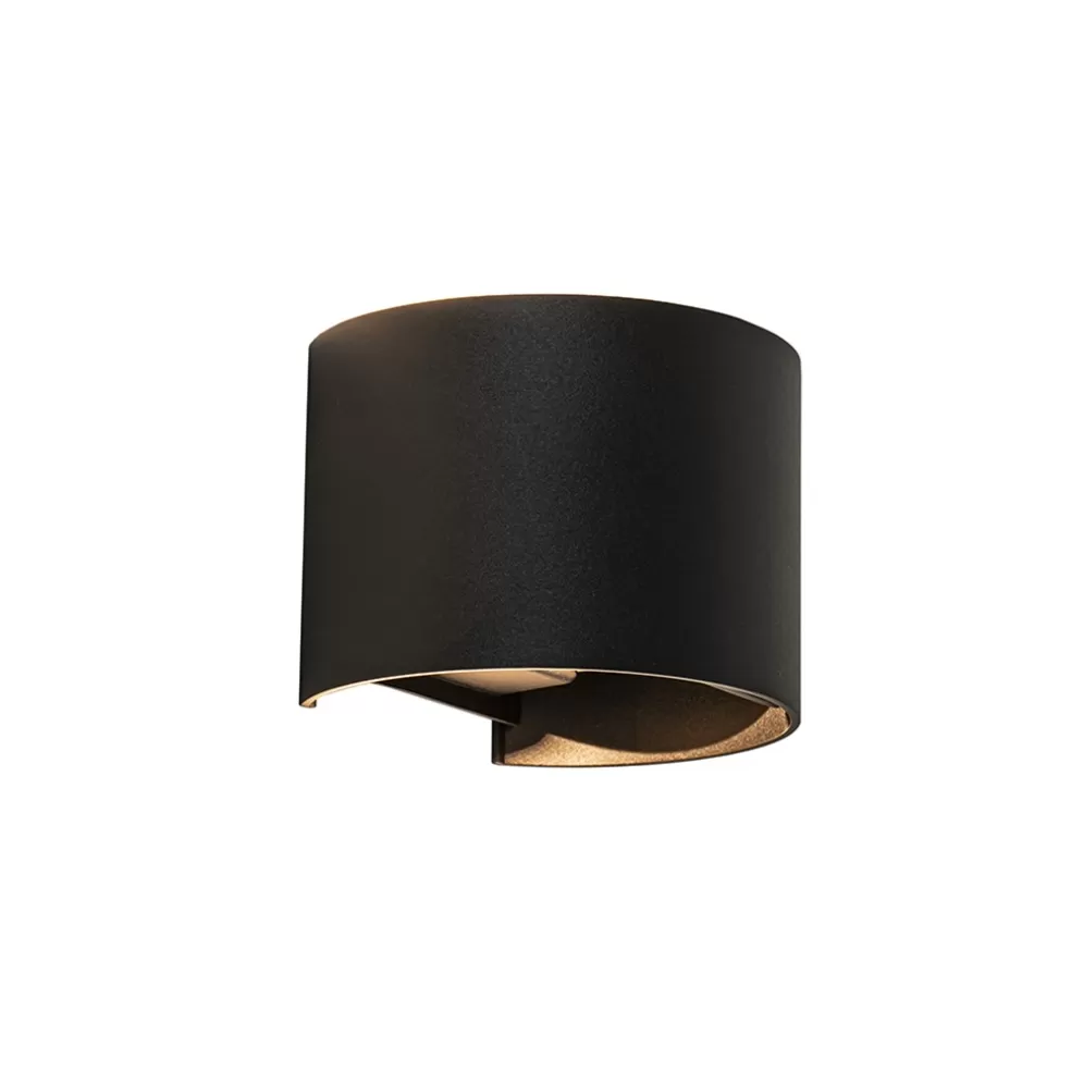 Best Sale Straluma Wandlamp Davos afgerond zwart IP54 2700k