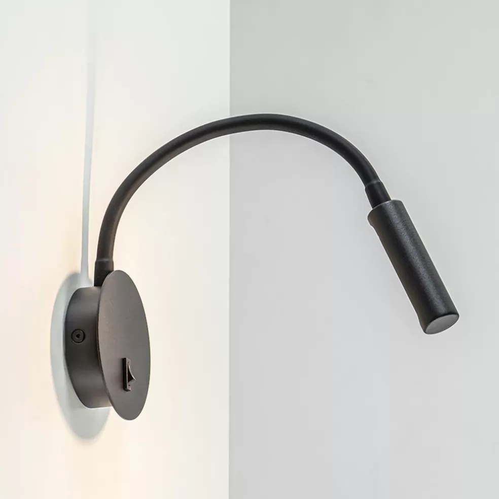 Outlet Straluma Wandlamp Flex zwart met schakelaar