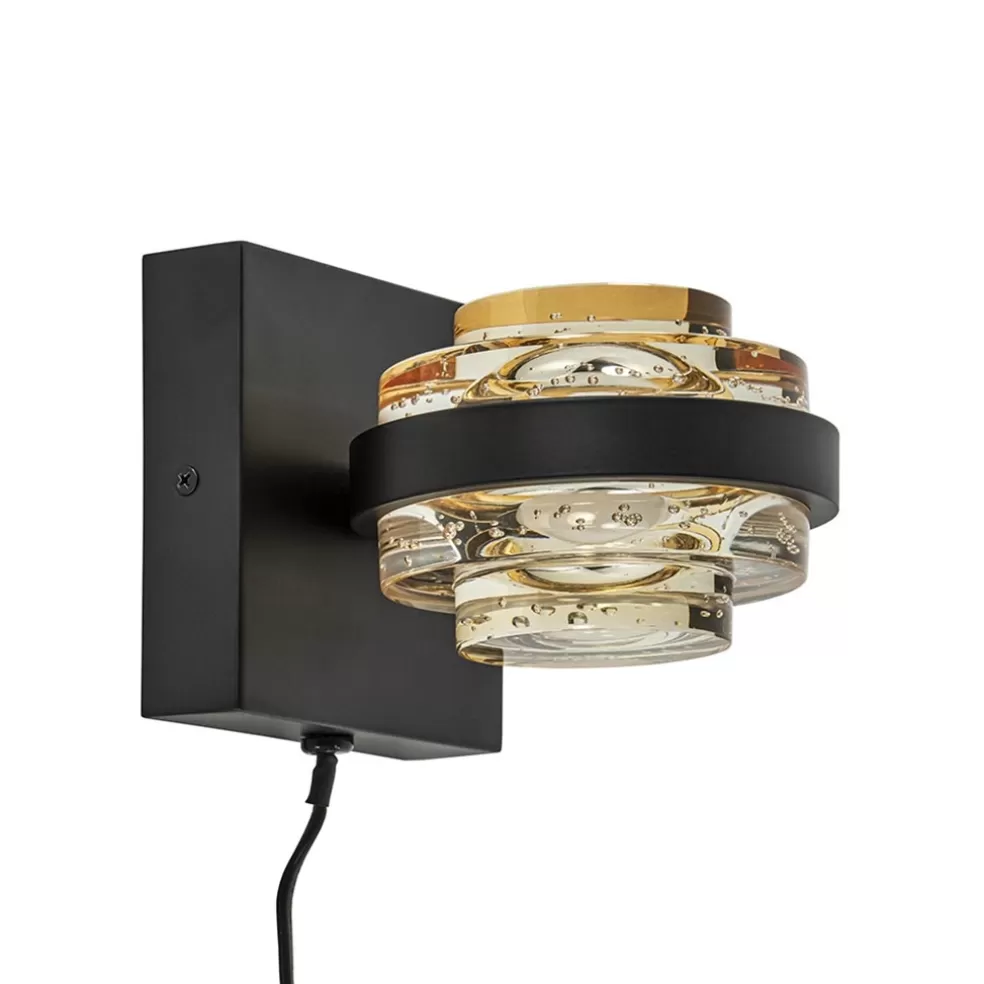 Hot Straluma Wandlamp zwart/amber