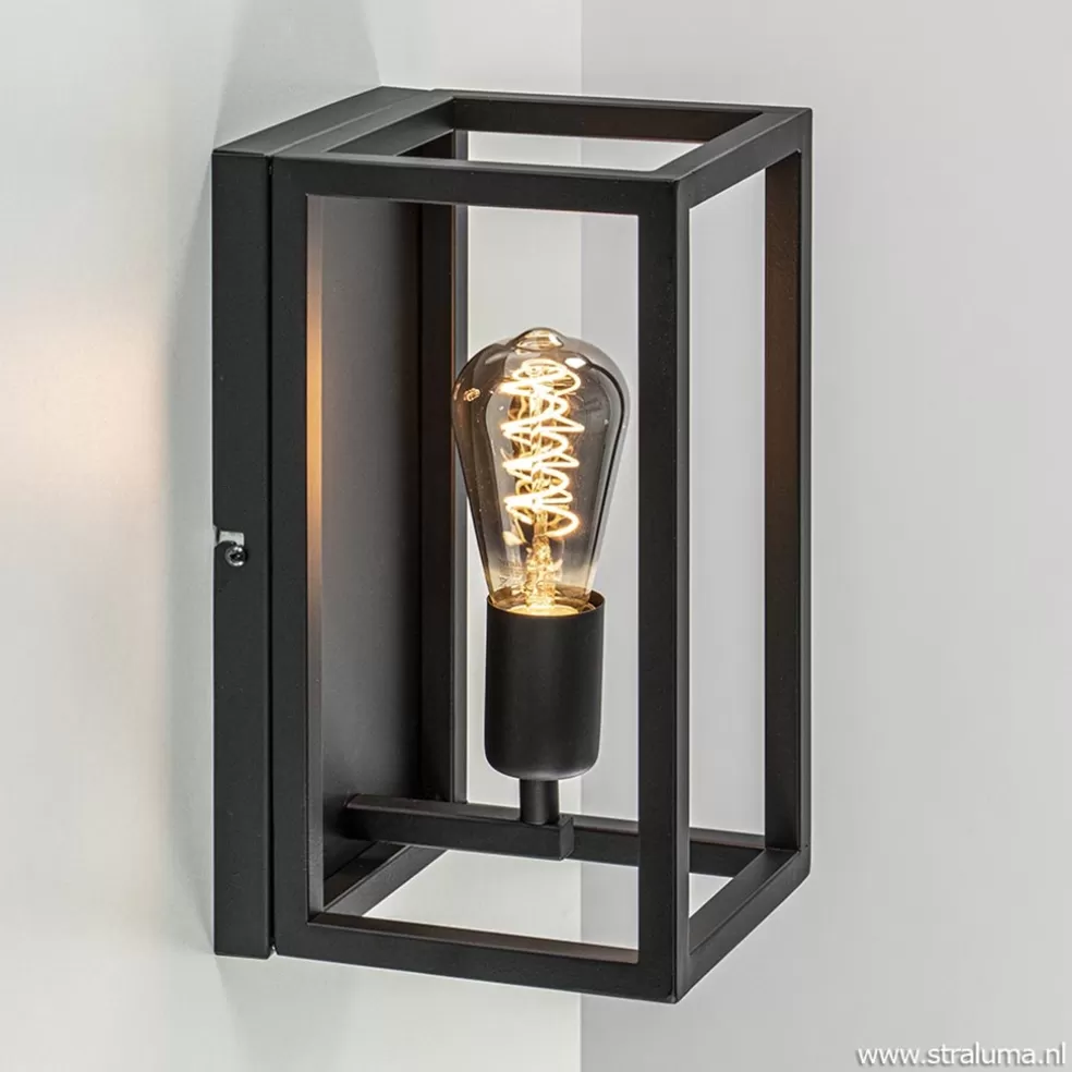 Clearance Straluma Wand-/plafondlamp rechthoek frame zwart