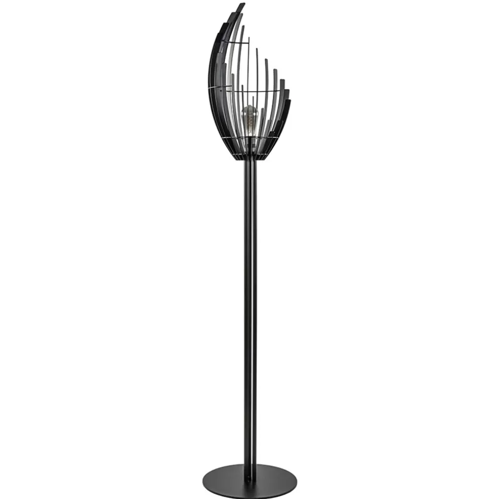 Discount Straluma Zwart metalen design vloerlamp Omegna dimbaar