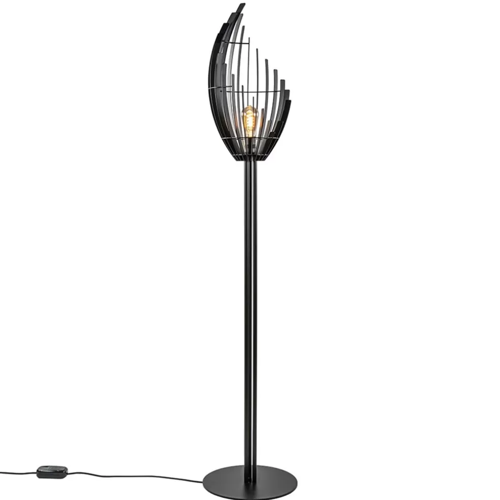 Discount Straluma Zwart metalen design vloerlamp Omegna dimbaar