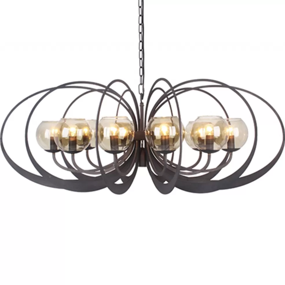 Flash Sale Straluma Zwart metalen hanglamp met smoke glas