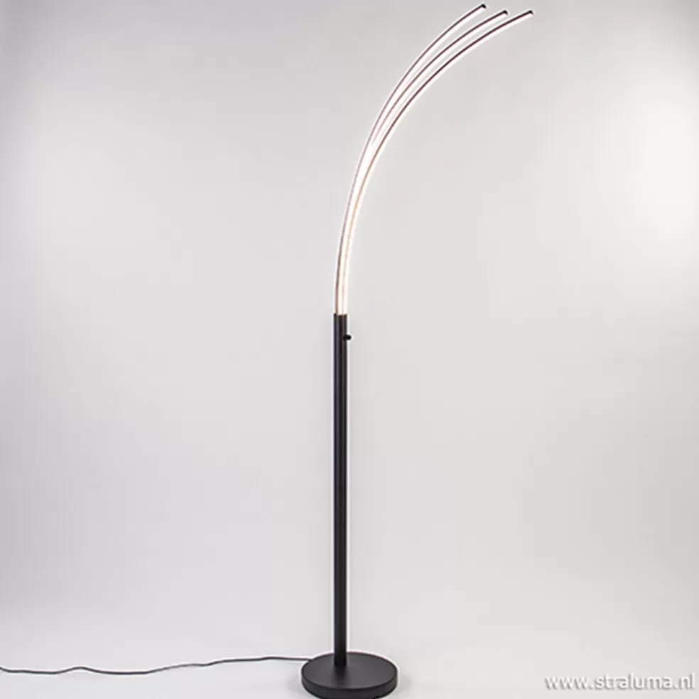 Flash Sale Straluma Zwarte boog vloerlamp LED dimbaar