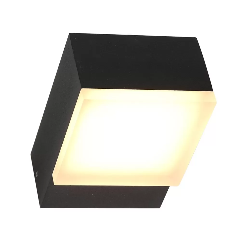 Clearance Straluma Zwarte buitenlamp wand inclusief LED