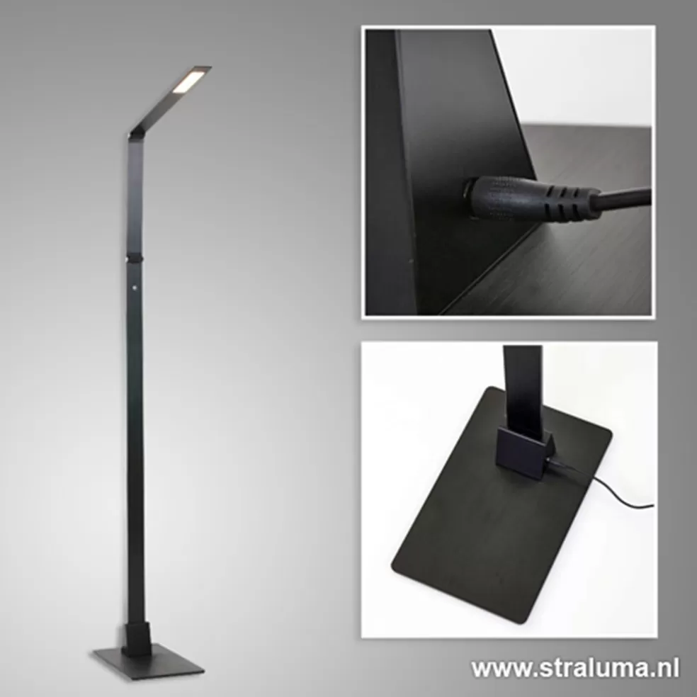 Fashion Straluma Zwarte led vloerlamp met touchdimmer