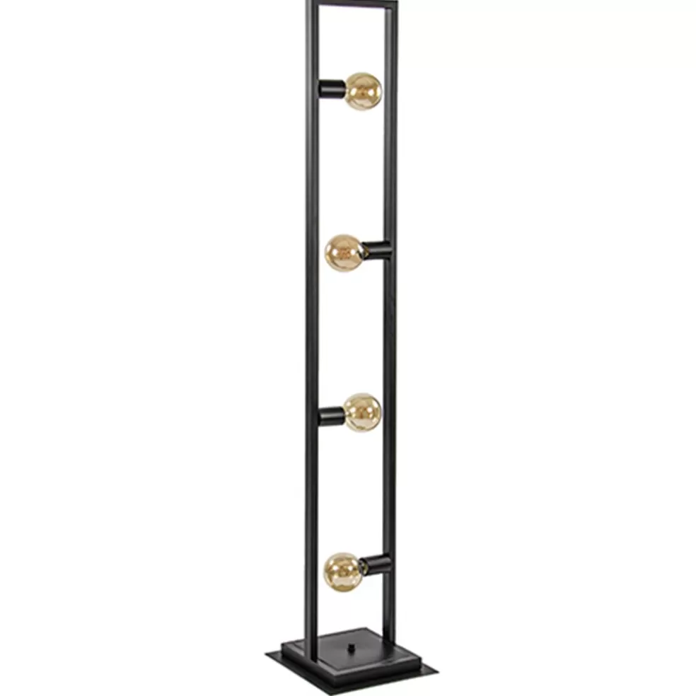 Flash Sale Straluma Zwarte metalen vloerlamp open frame