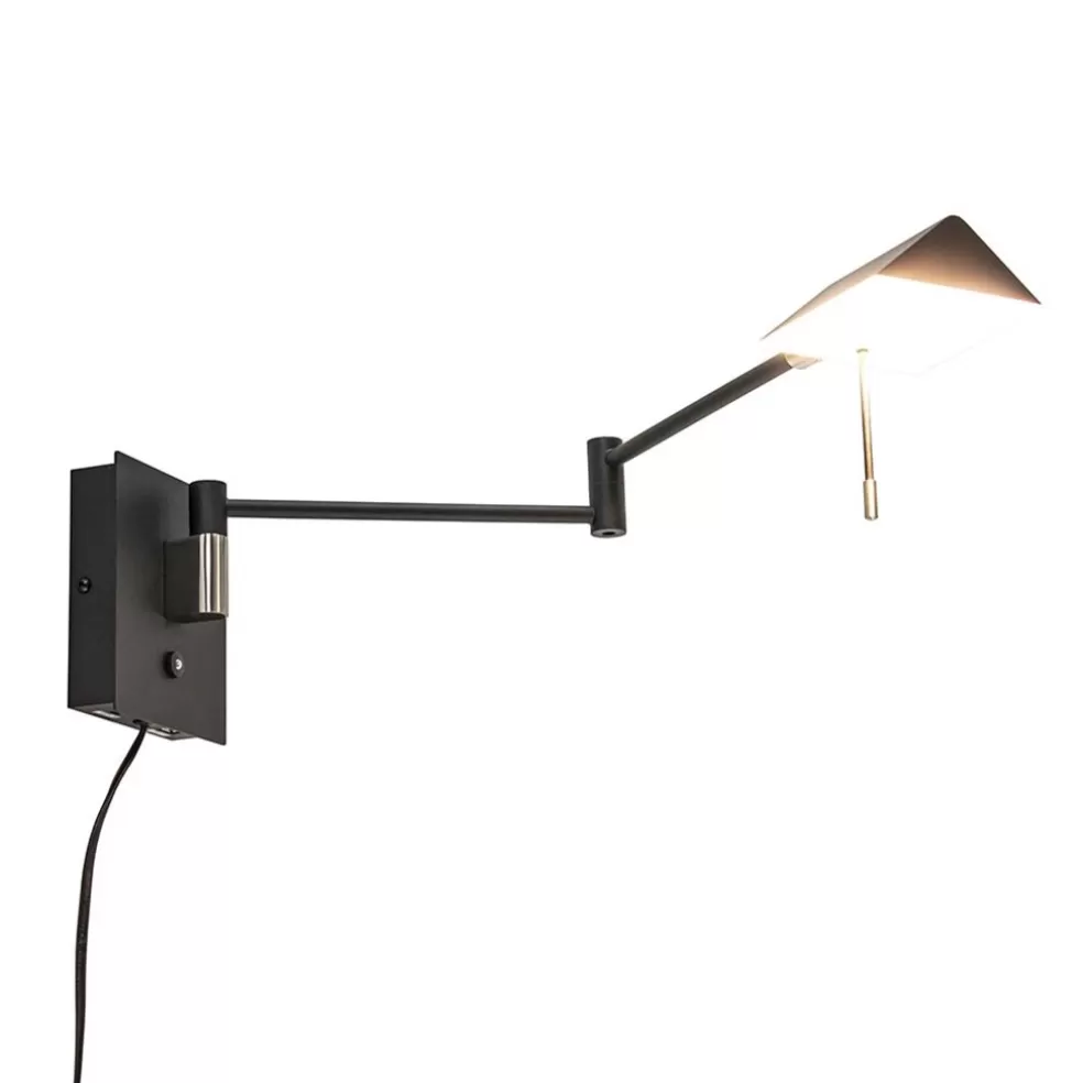 Hot Straluma Zwarte wandlamp inclusief dimbaar LED en verstelbare arm